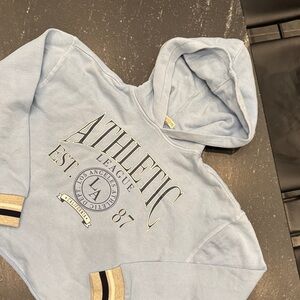 Buckle Athletic Crop Light Blue Hoodie